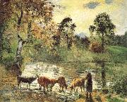 Camille Pissarro Montreal luck construction pond china oil painting artist